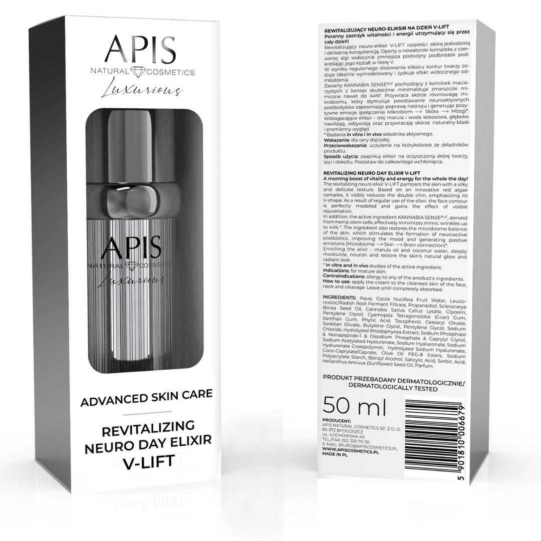 Apis Luksusowy rewitalizujący eliksir na dzień Neuro V-Lift 50ml