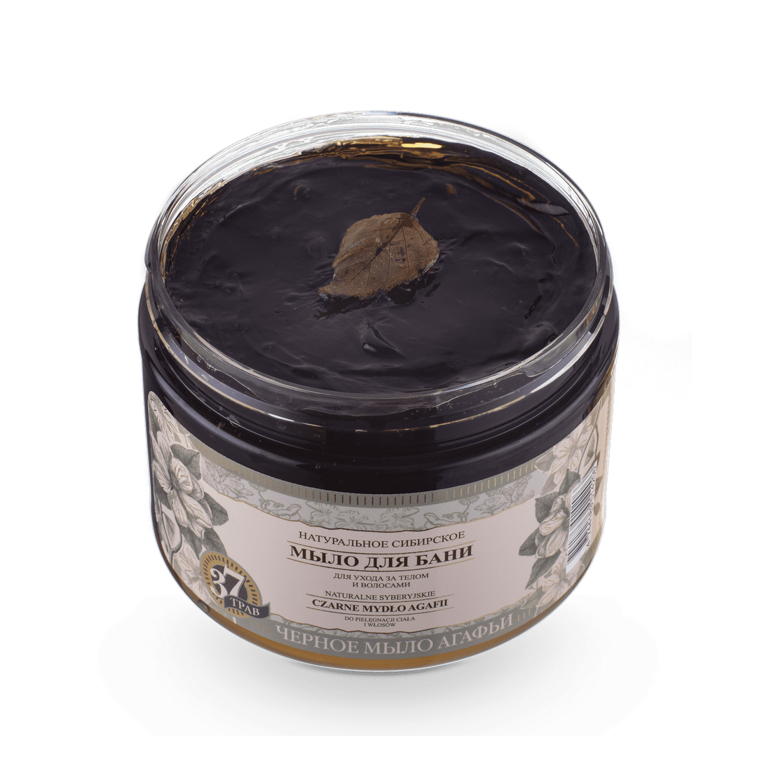 Granny Agafia's Recipes - Siberian natural black SOAP for body and hair care 500ml 4744183014206