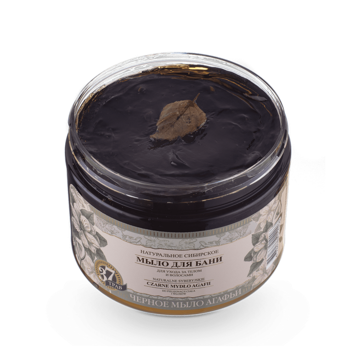 Granny Agafia's Recipes - Siberian natural black SOAP for body and hair care 500ml 4744183014206