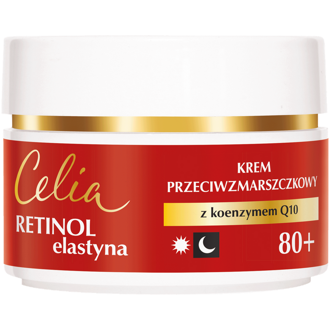 CELIA Retinol and Elastin 80 Plus Anti Wrinkle Cream with Coenzyme Q10 Day and Night 50 ml 5900525085863