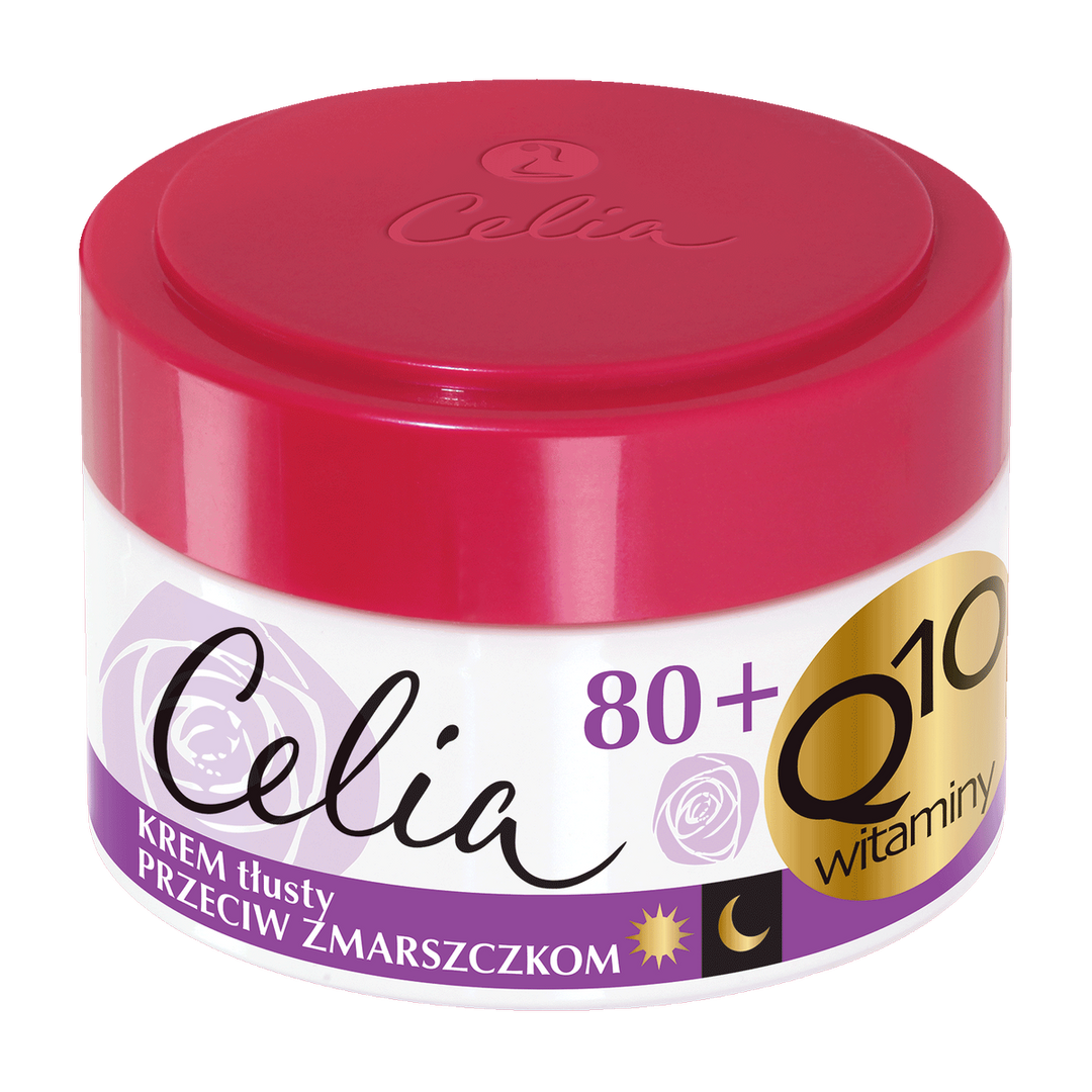 CELIA 80 Plus Anti-Wrinkle Nourishing Cream with Vitamin C and Q10 – Intense Regeneration Firming 50 ml