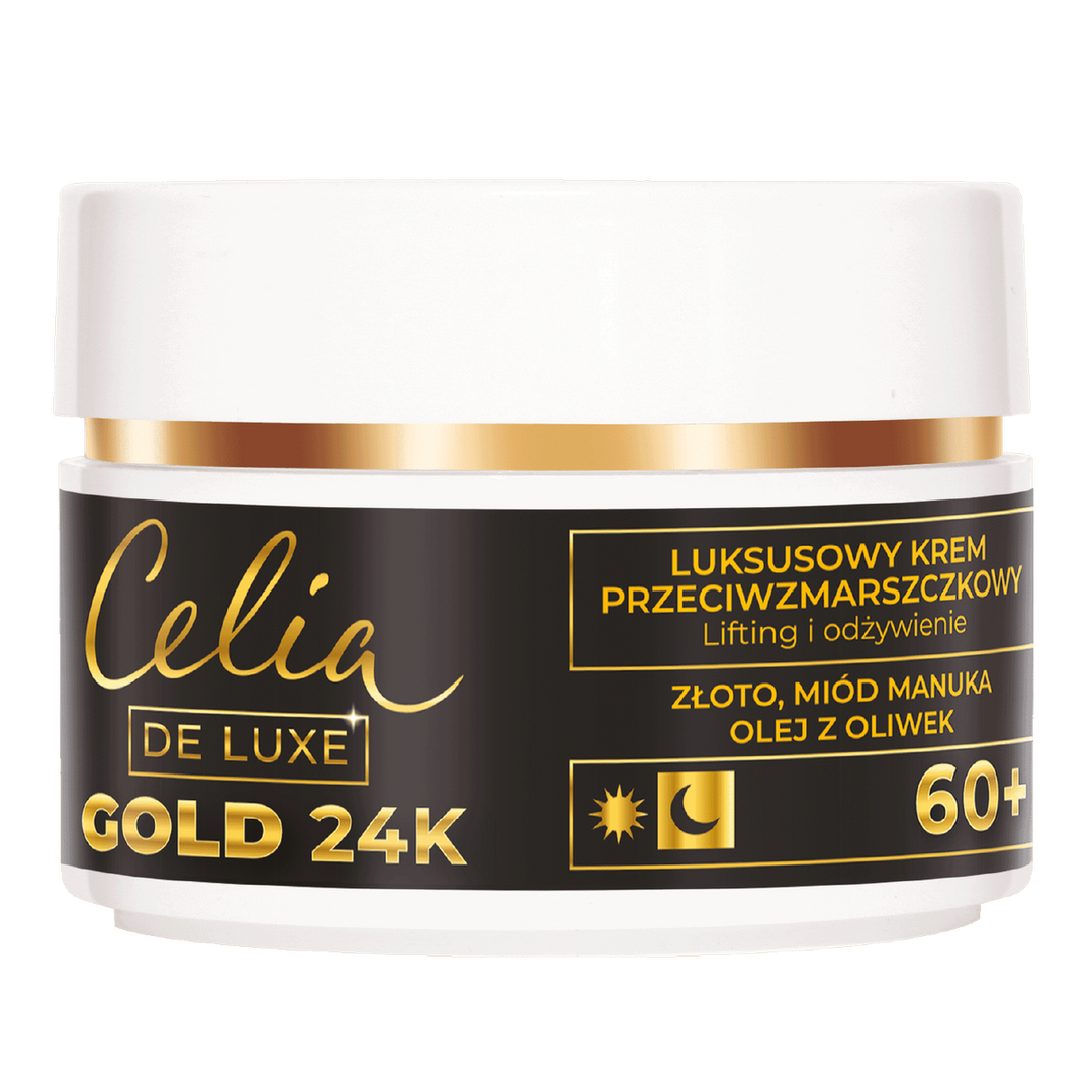 CELIA Gold 24K 60 Plus Luksusowy Przeciwzmarszczkowy Krem Liftingujący i Odżywczy 50 ml 5900525065469