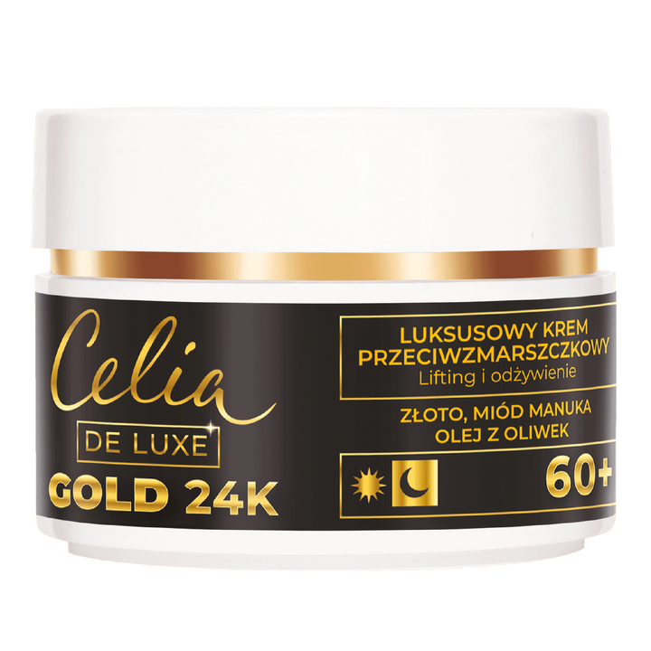 CELIA Gold 24K 60 Plus Luksusowy Przeciwzmarszczkowy Krem Liftingujący i Odżywczy 50 ml 5900525065469