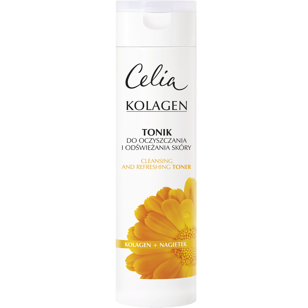 Celia - Kolagen + Nagietek 40+ - Oczyszczający i odświeżający TONIK do skóry dojrzałej 200ml 5900525054050