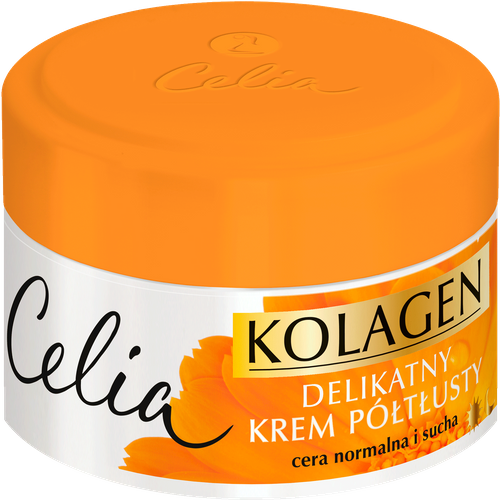 Celia - Kolagen - Półtłusty Krem z Kolagenem i Nagietkiem – Kojąca i Regenerująca Pielęgnacja 50ml 5900525037961