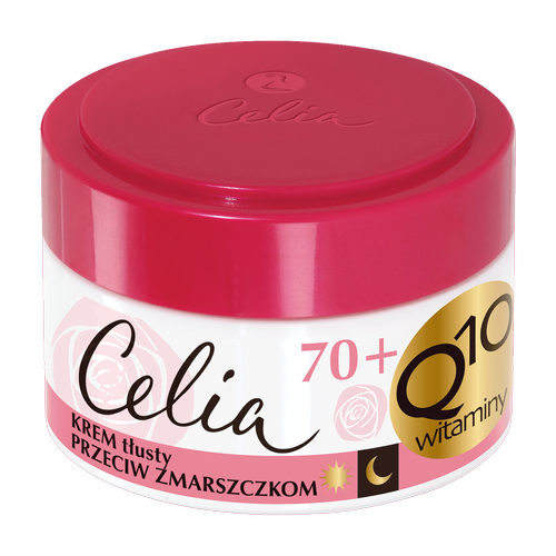 CELIA Q10 Vitamins 70 Plus Anti-Wrinkle Nourishing Cream with Vitamin C, Collagen & Q10 – Intense Hydration & Regeneration 50 ml