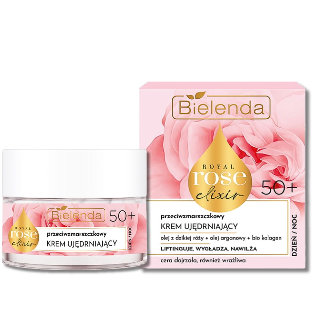 Bielenda Royal Rose Elixir Liftingujący Krem Przeciwzmarszczkowy do Twarzy 50+ 50ml