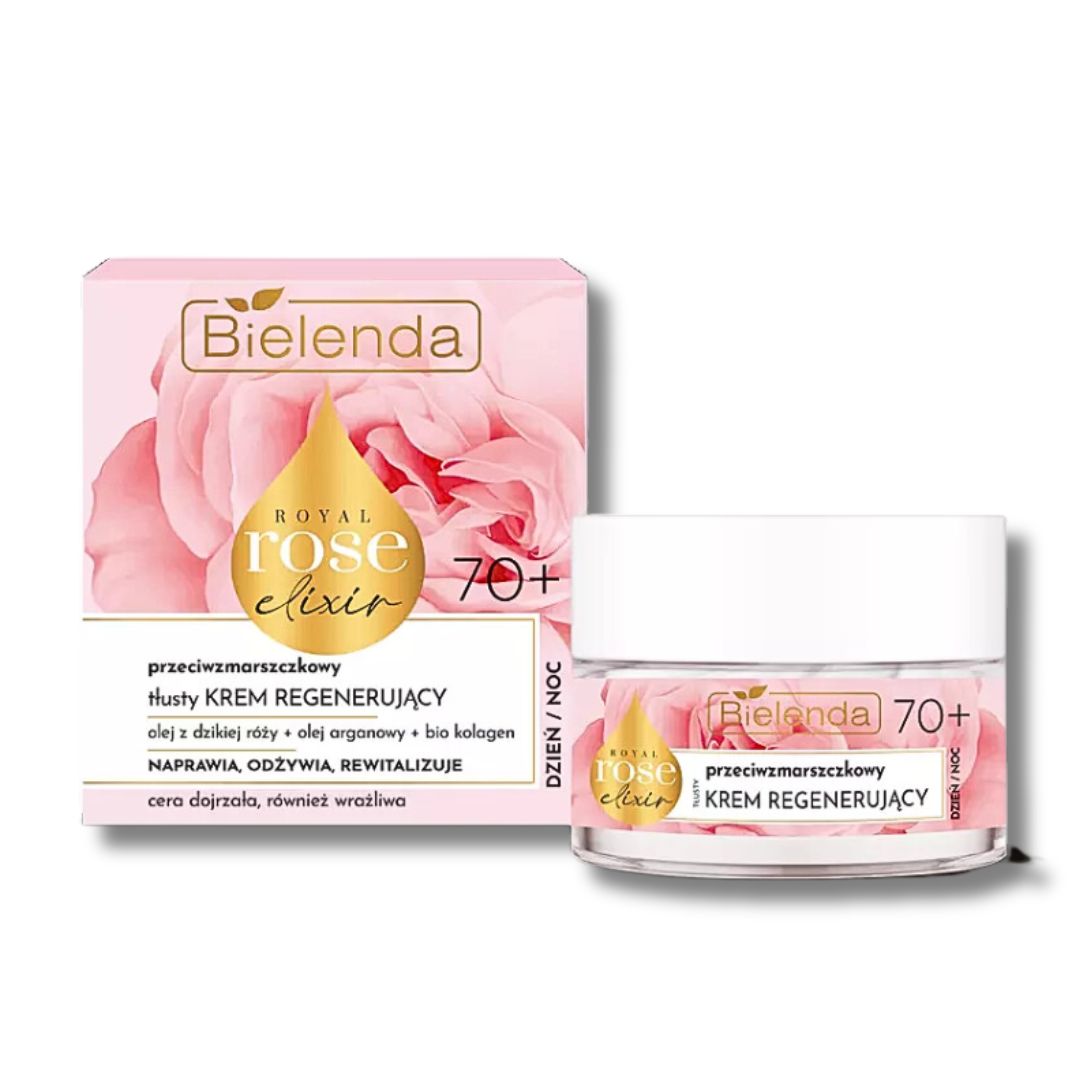 Bielenda Royal Rose Elixir Krem przeciwzmarszczkowy regenerujący 70+ Dzień/Noc 50ml