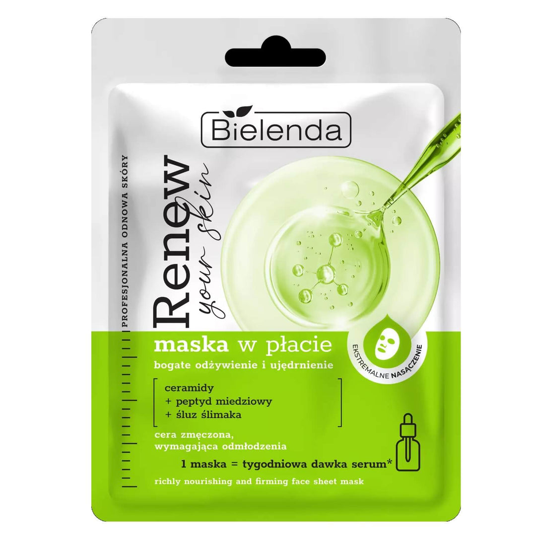 Bielenda Renew Your Skin Nourishing Firming Sheet Face Mask 1 szt.