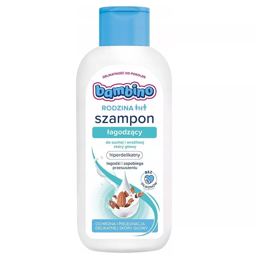 BAMBINO RODZINA Łagodzący Szampon do Suchej i Wrażliwej Skóry Głowy 400 ml 5900017089935