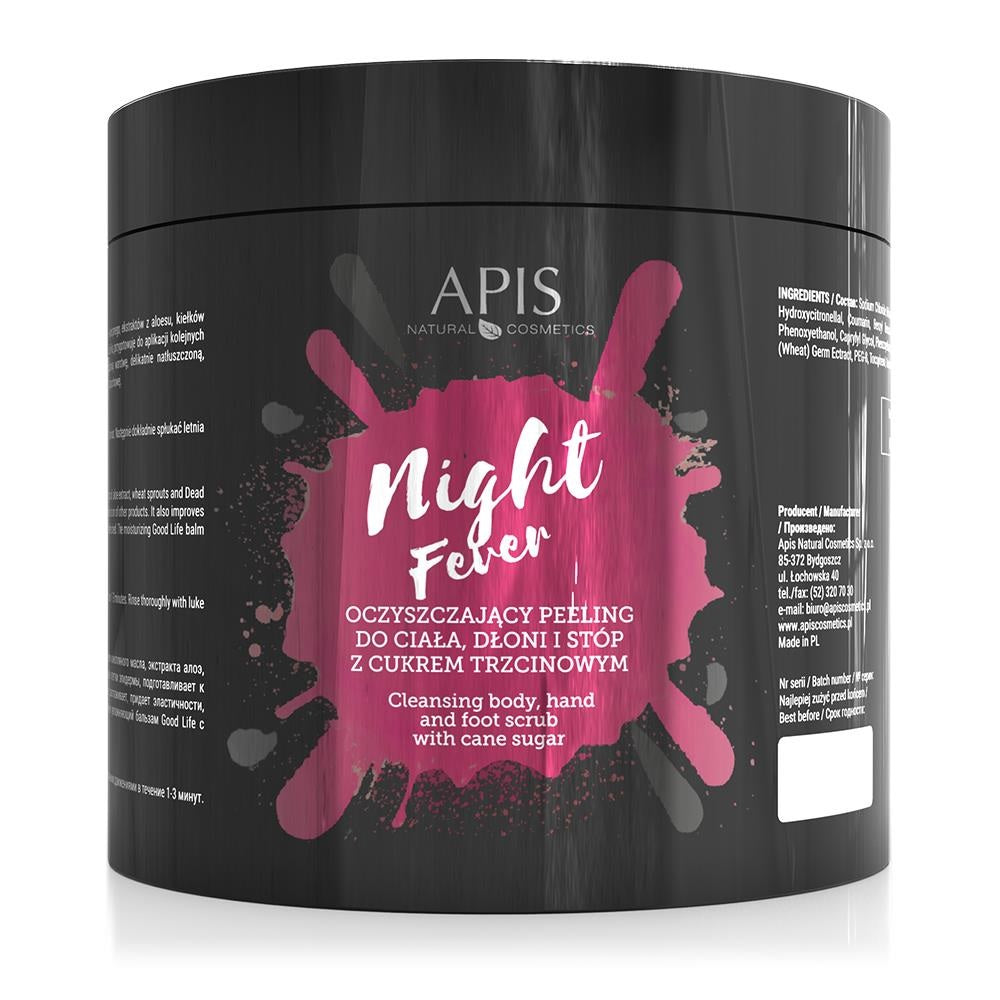 Apis Night Fever Cleansing Body Hand and Foot Scrub z cukrem trzcinowym 700g