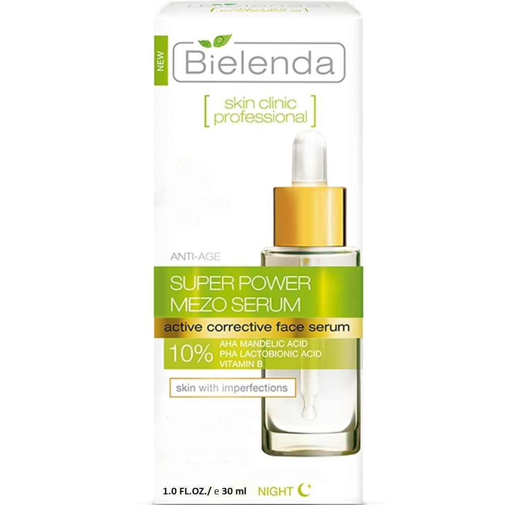 Bielenda Skin Clinic Professional Super Power Mezo Active Corrective Anti-Age Serum do twarzy na dzień i na noc 30ml