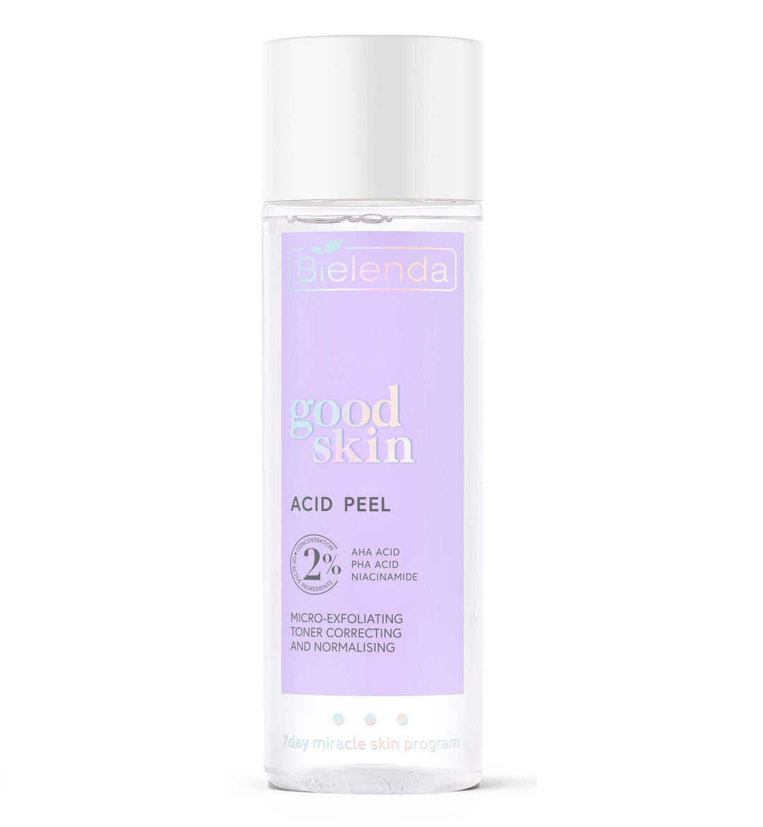 Bielenda Good Skin Acid Peel Micro-Exfoliating Tonik korygujący i normalizujący z kwasami AHA PHA 200ml