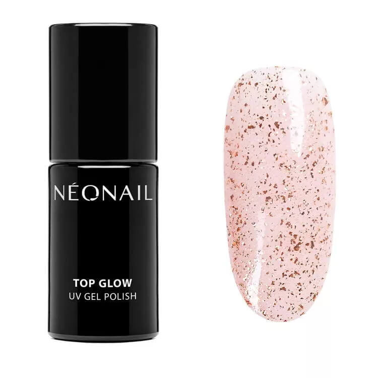 NeoNail UV/LED Soak Off Top Glow Rose Gold Flakes 7,2 ml