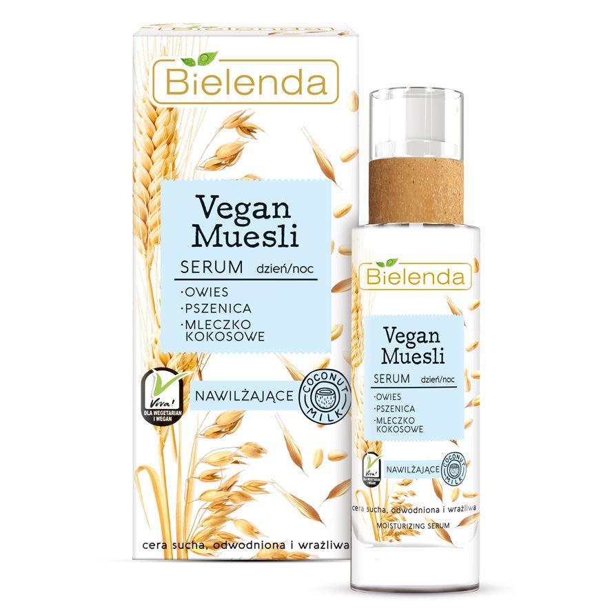 Bielenda Vegan Muesli Moisturising Serum Oats Wheat Coconut Milk 30 ml