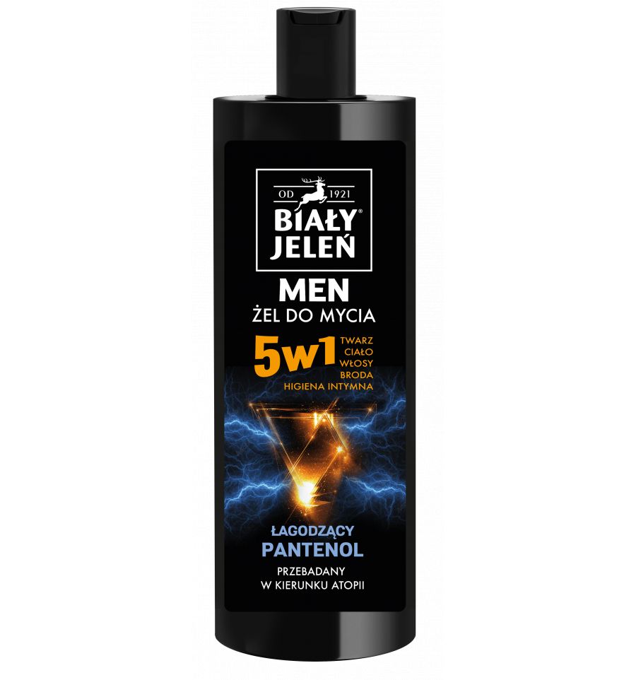 Biały Jeleń - For Men - Żel do Mycia 5w1 / Łagodzący Żel Oczyszczający 400ml 5900133022694