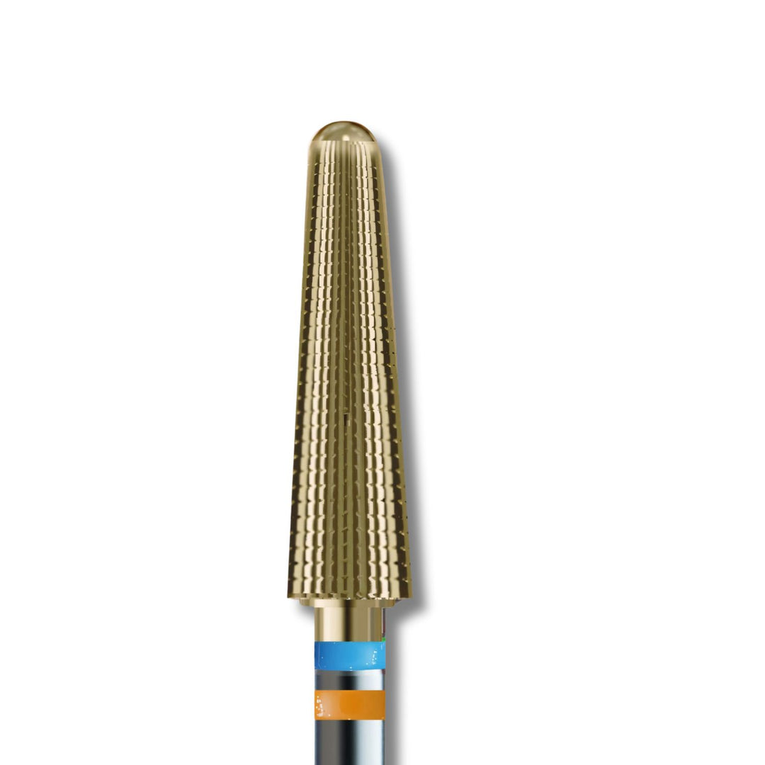 IQ Nails Magic ReFresh Tungsten Carbide Nail Drill Bit Cone Shape Standard Cross Cut 6mm ZRN Coating 221RLM HP.040